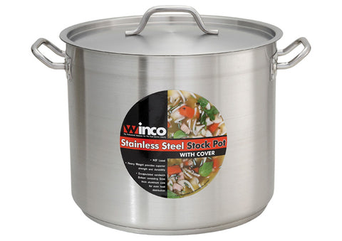 20 qt. Stainless Steel Stock Pot w/ Cover - Induction Ready