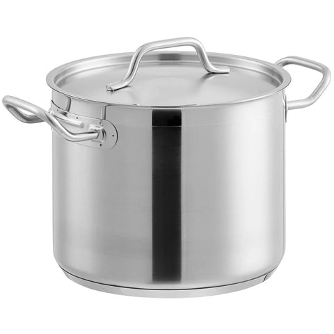 Vigor 12 qt. Stainless Steel Stock Pot w/ Cover - Induction Ready