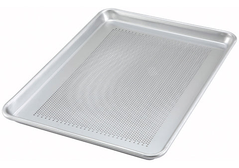 18" x 26" Perforated Full Size 19 Gauge Wire in Rim Aluminum Sheet Pan