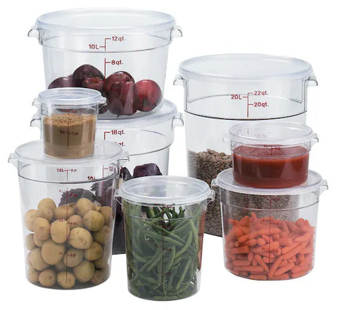 Camwear 18 Qt. Clear Round Food Storage Container