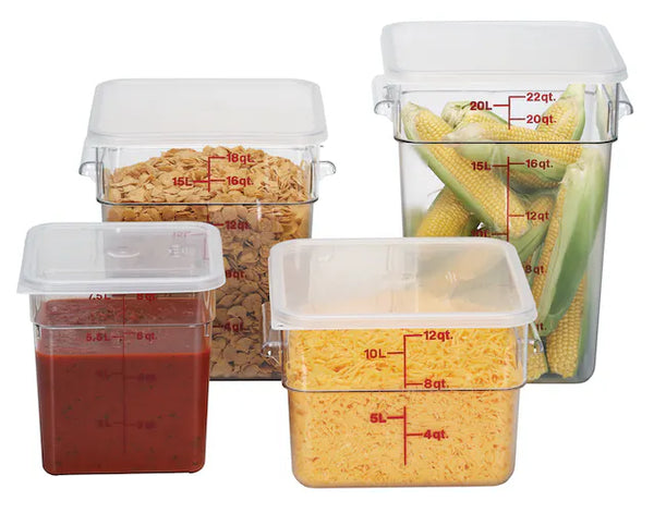 22 Qt. Clear Square Polycarbonate Food Storage Container