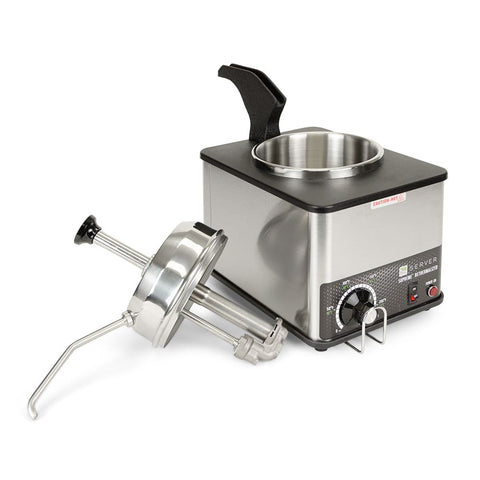Food Server - Pump, Spout Warmer, For Re-thermalization. 3 qt. Stainless Steel Jar