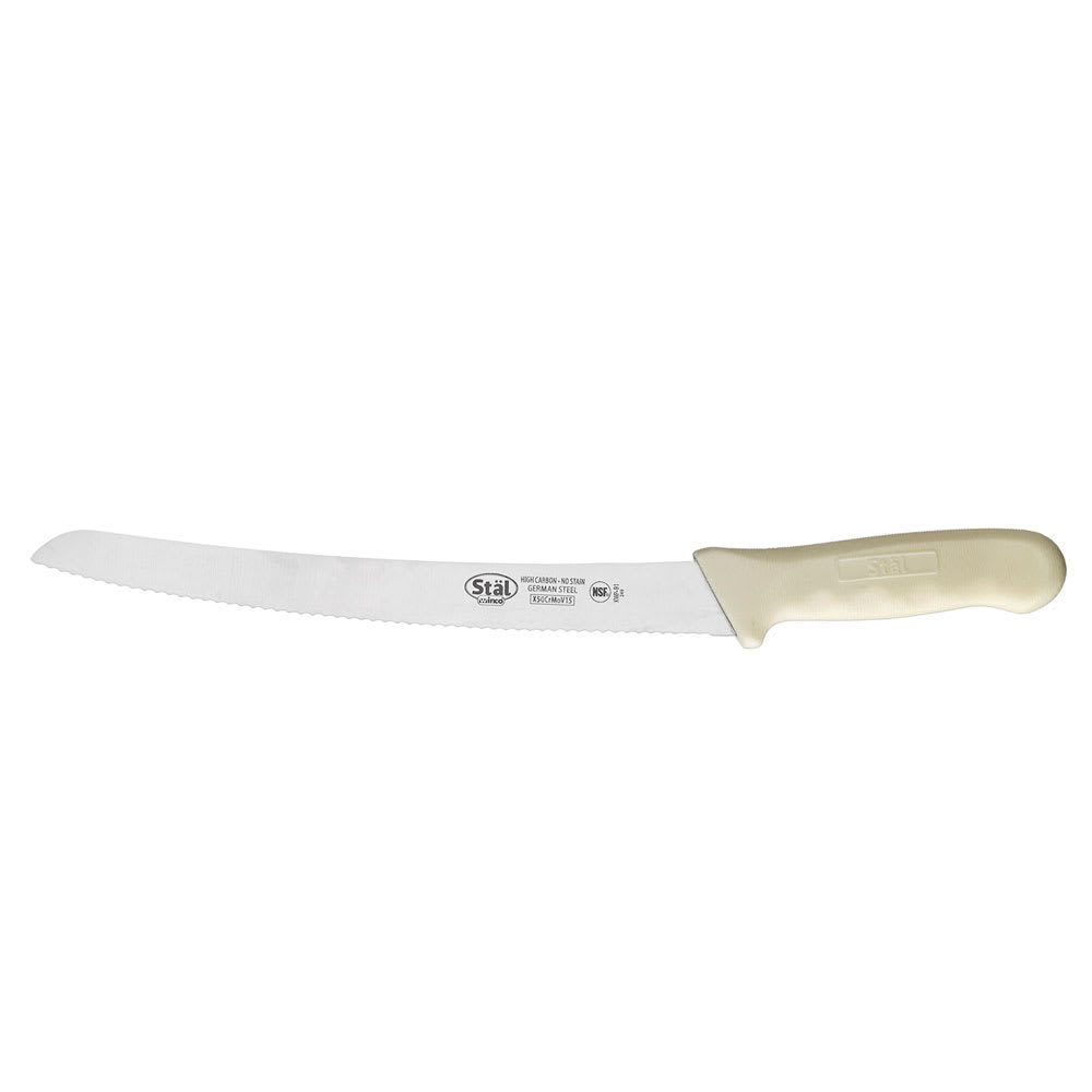 9 1/2" Bread Knife w/ Wavy Edge Curve, High Carbon Steel