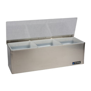 Gourmet Garnish Tray, 3 Qt, Lid, Ice Packs, SS
