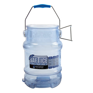 Round Ice Tote w/ 5 gal Capacity, Clear Blue