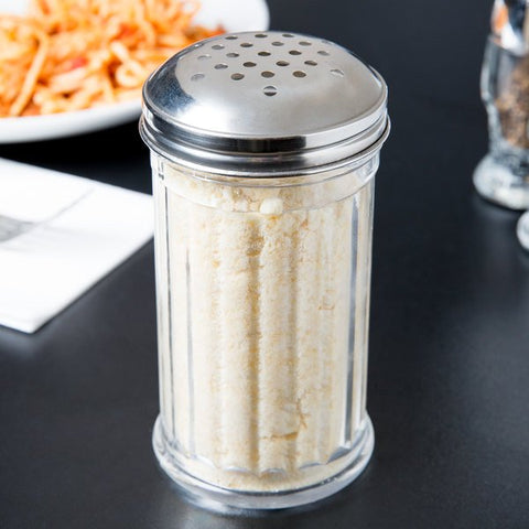 12 oz. Plastic Cheese / Pepper Flake Shaker with Perforated Top