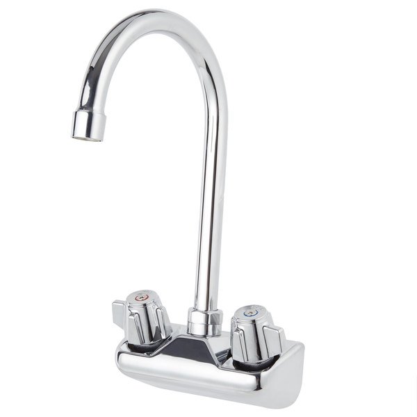 Regency Wall Mount Handsink Faucet with 4" Centers and 9 1/2" Gooseneck