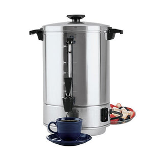 Restpresso Coffee Urn - Silver, Stainless Steel - 1500W, 110 Cup - 1 count  box
