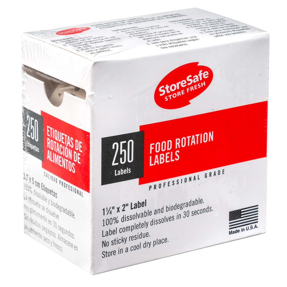 StoreSafe Food Rotation Labels - 1 1/4x2" (250 Per Roll)