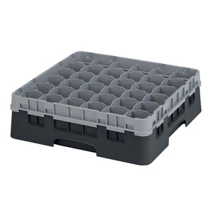 Cambro Glass Rack w/ (36) Compartments - (1) Gray Extender, Grey