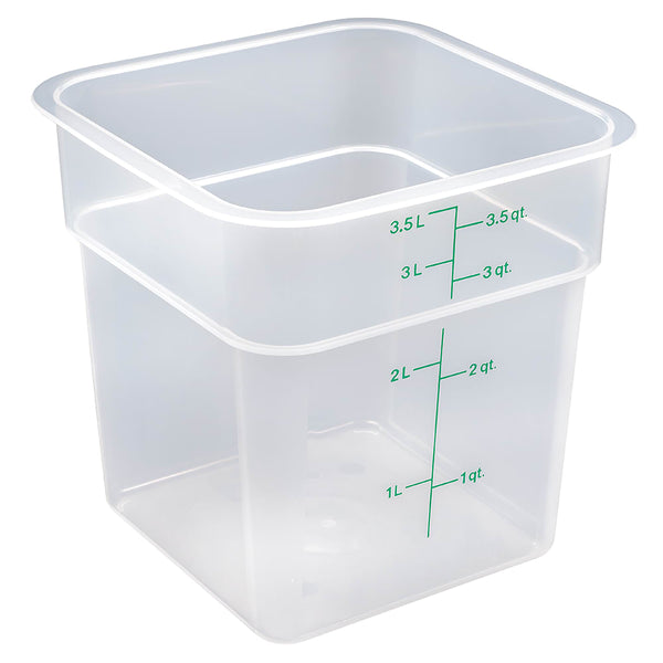 CamSquare® Food Container w/ 4 qt Capacity, Polypropylene, Translucent