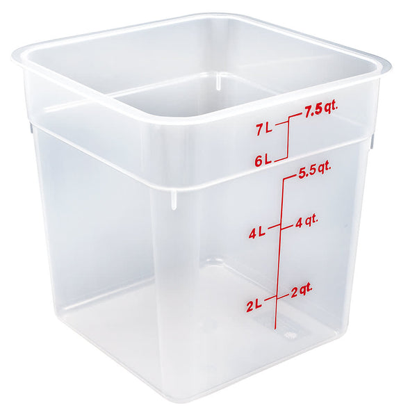 CamSquare® Food Container w/ 8 qt Capacity, Polypropylene, Translucent