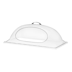 Dome Chafer & Display Cover w/ 1 Side Cut Out, 12 x 20 x 7 1/2" H