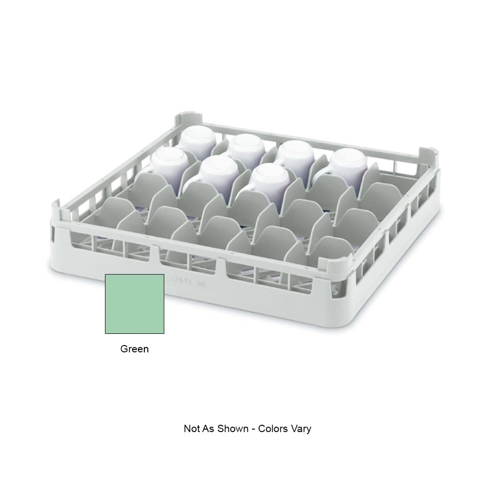 Vollrath Green Glass Rack w/ (16) Compartments