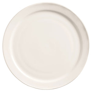 9" Porcelain Plate w/ Narrow Rim, Bright White, Porcelana