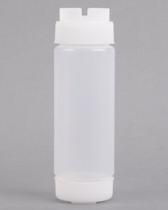Tablecraft 12 oz. INVERTAtop Dualway First In First Out "FIFO" Squeeze Bottle 6Pk