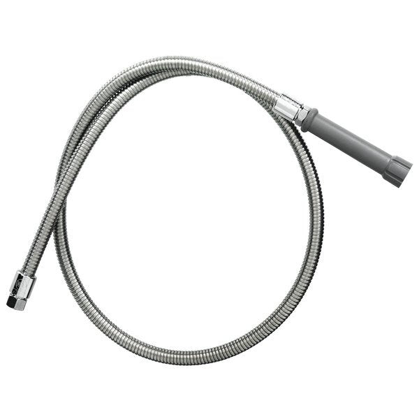 T&S 54" Stainless Steel Flex Hose with Gray Handle