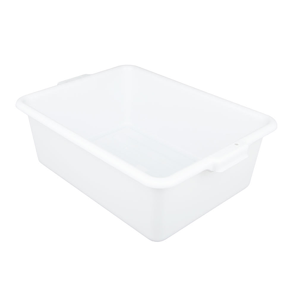 Polypropylene Freezer Safe Tote Box - 20 1/2x15 1/4x5", White