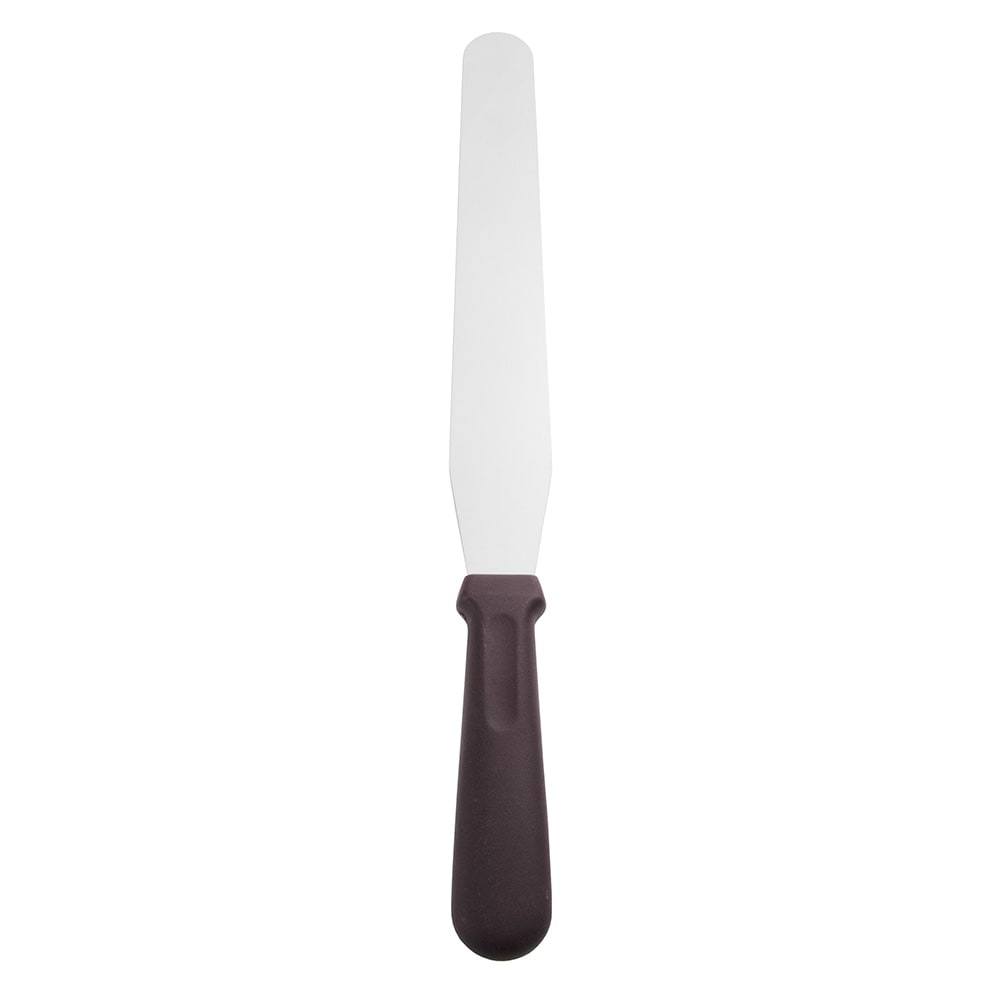 15" Icing Spatula - 10x1 1/2" Blade, Dark Brown Plastic Handle