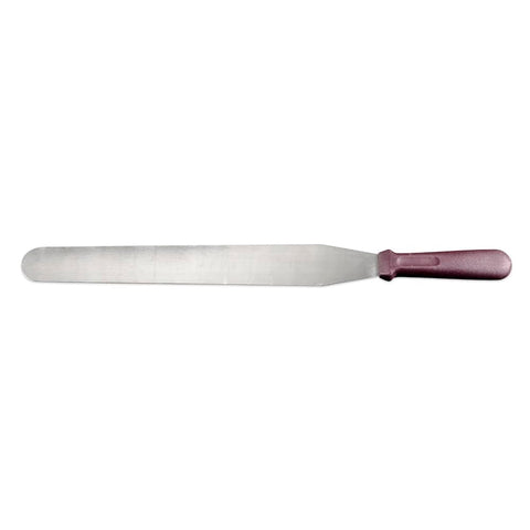 19" Icing Spatula - 14x1 1/4" Blade, Dark Brown Plastic Handle