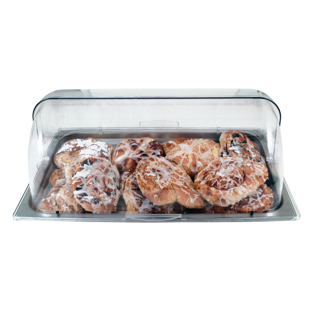 Full-Size Roll-Top Display Pan Cover - Polycarbonate