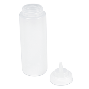 32 oz. Clear Squeeze Bottle w/ Wide Mouth (6 pack)
