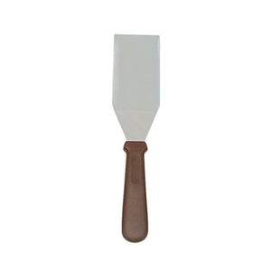 Update 6 1/2" Solid Turner - Plastic Handle, Dark Brown/Stainless