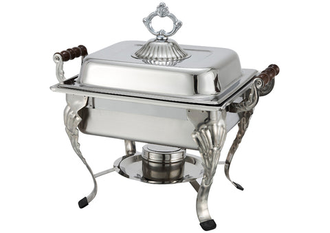 Crown 4 Quart Half-Size Chafer, Stainless Steel