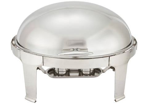 Madison 8 Quart Oval Chafer, Roll-Top, Stainless Steel