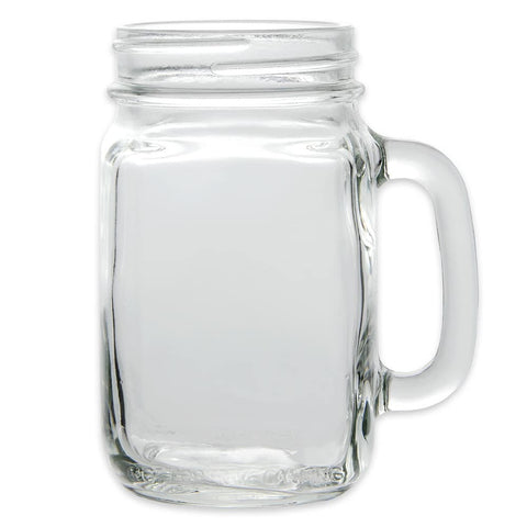 Libbey 97084 16 oz. Drinking Mason Jar with Handle