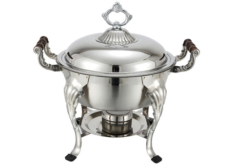 Crown 6 Quart Round Chafer, Stainless Steel