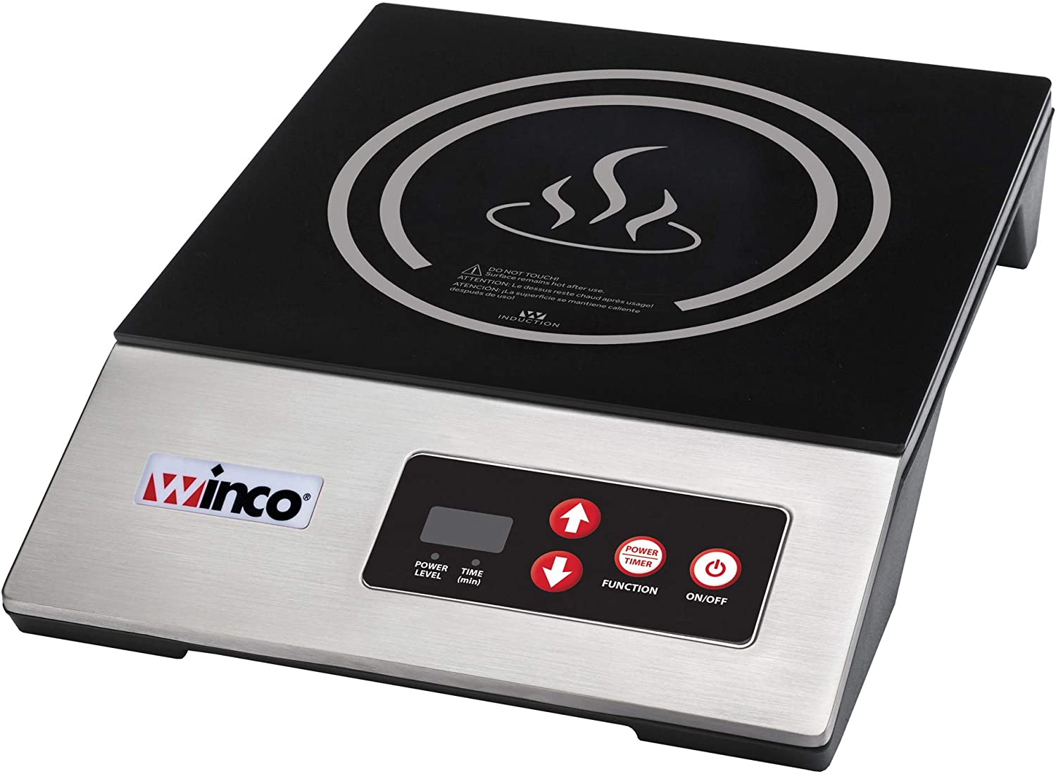 11-3/4" Commercial Electric Induction Cooker with Easy-Touch Controls - 120V, 1800W