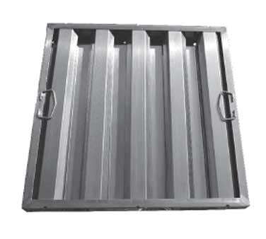 Canopy Exhaust Hood Filter, 16"W x 25" x 1-1/2" thick, bevel edged baffles