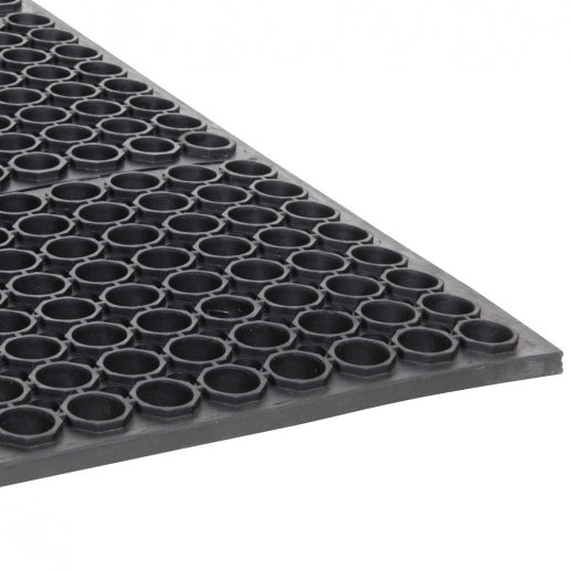TuffDek Black 3' x 5' Heavy-Duty Rubber Anti-Fatigue Anti-Slip Floor M –  JRJ Food Equipment
