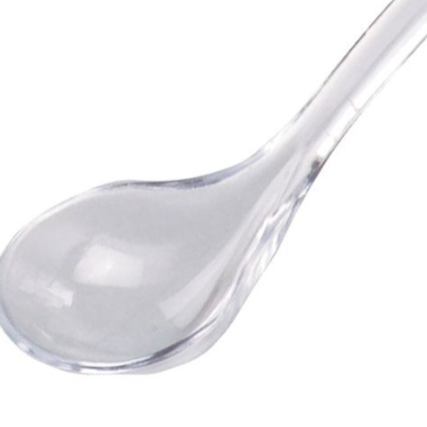 Clear Polycarbonate Condiment Spoon - Dozen