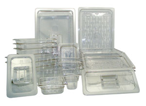 1/6 Size Polycarbonate Drain Shelves