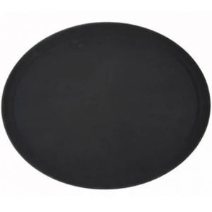 22" x 27" Easy-Hold Black Rubber Lined Plastic Tray