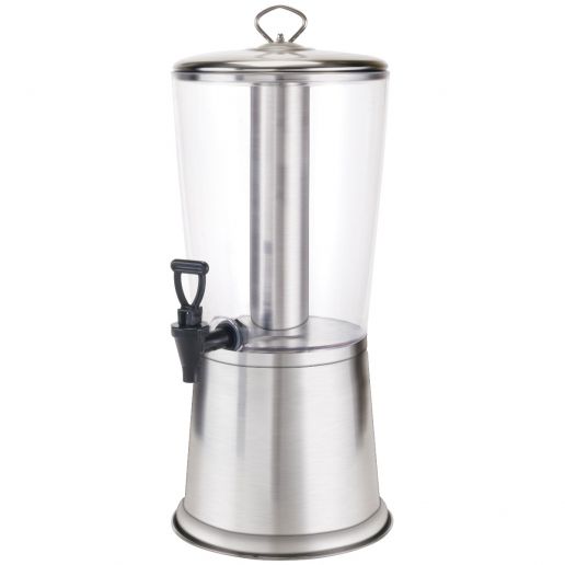 Polished Stainless Steel Ice Core Cold Beverage Dispenser, 2-1/4 Gallons